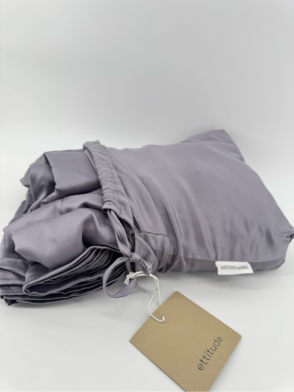 Ettitude Signature Sateen Bamboo King Duvet Cover Color Color Taro NWT